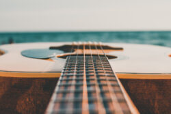 A guitar waiting to be played in st.augustine